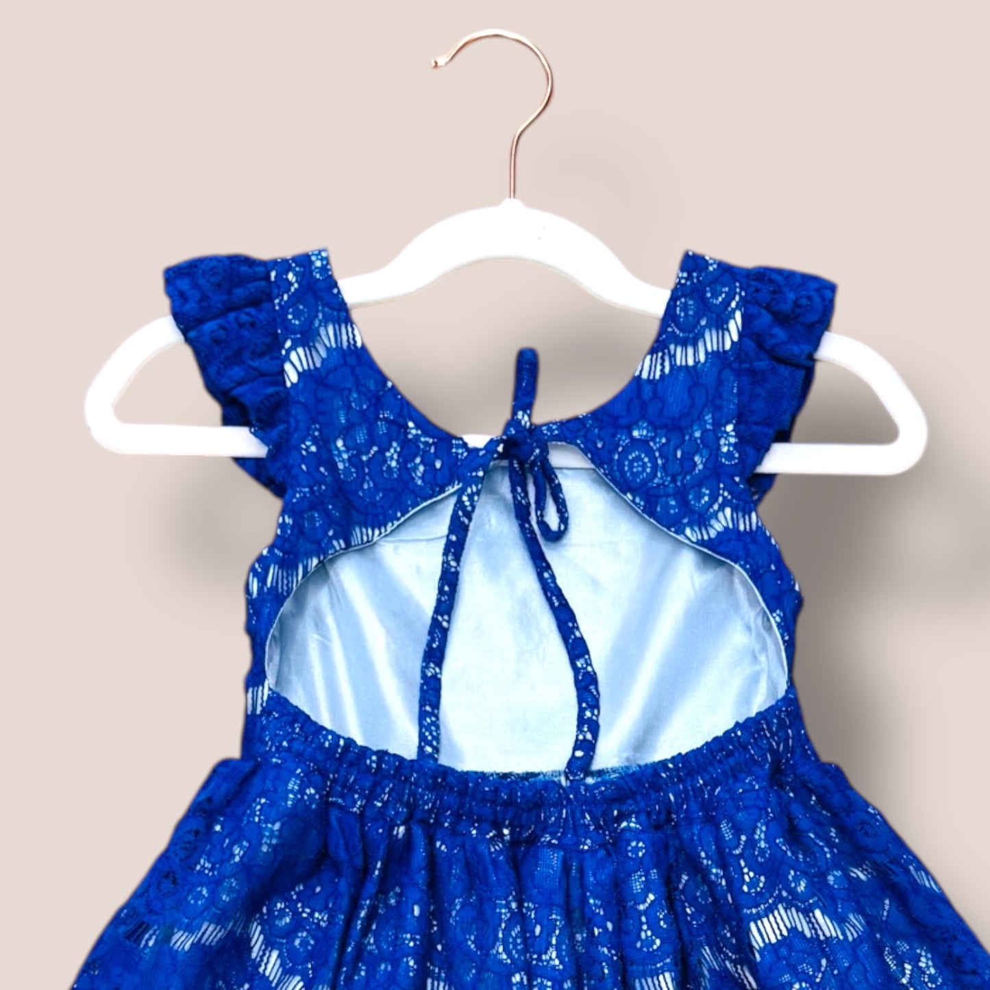 OAK Handmade Blue Lace Gown 4T