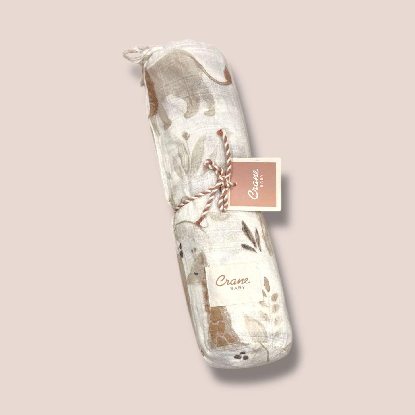 Cotton Gauze Muslin Swaddle —Safari Print