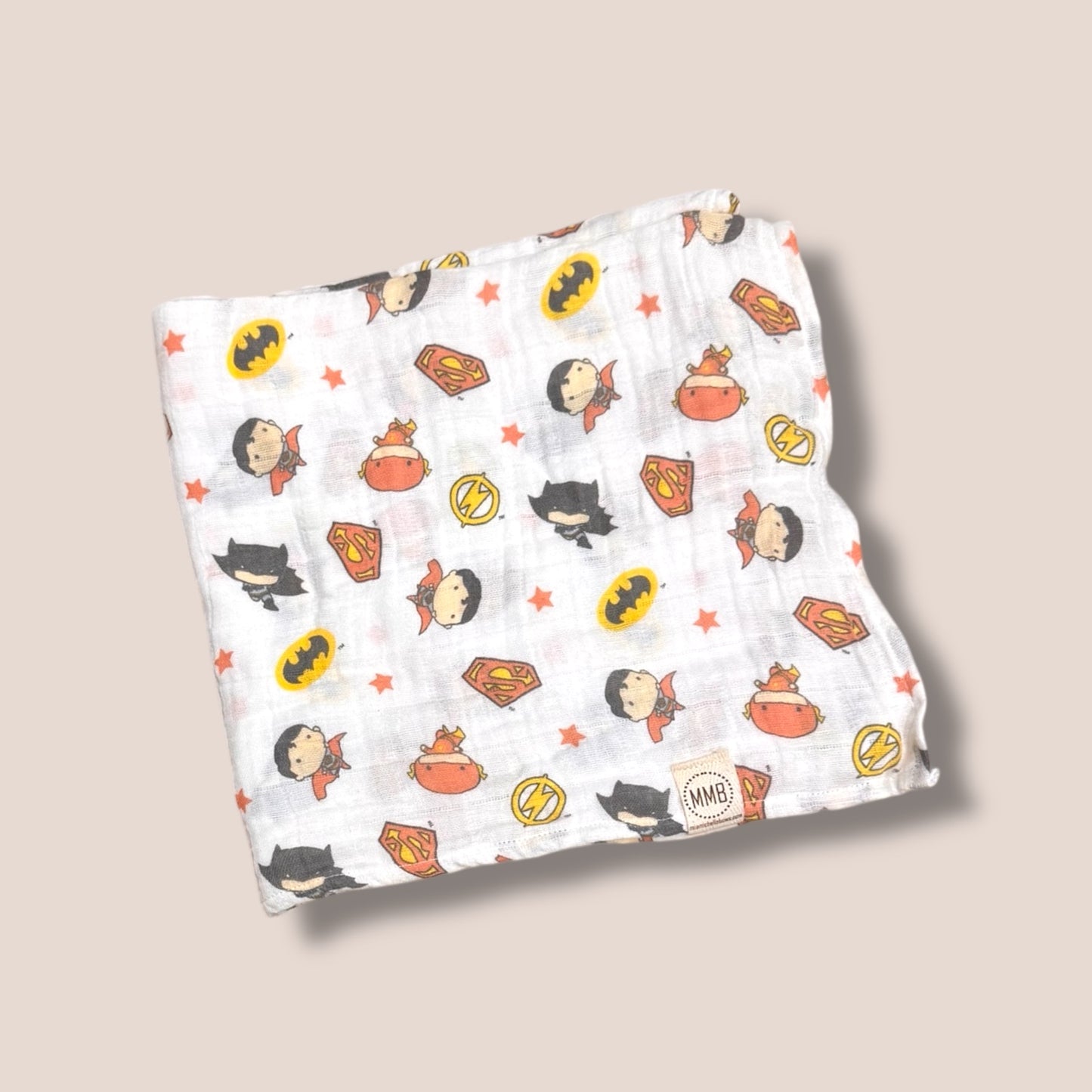 Handmade Cotton Gauze Muslin Swaddle —Super Hero