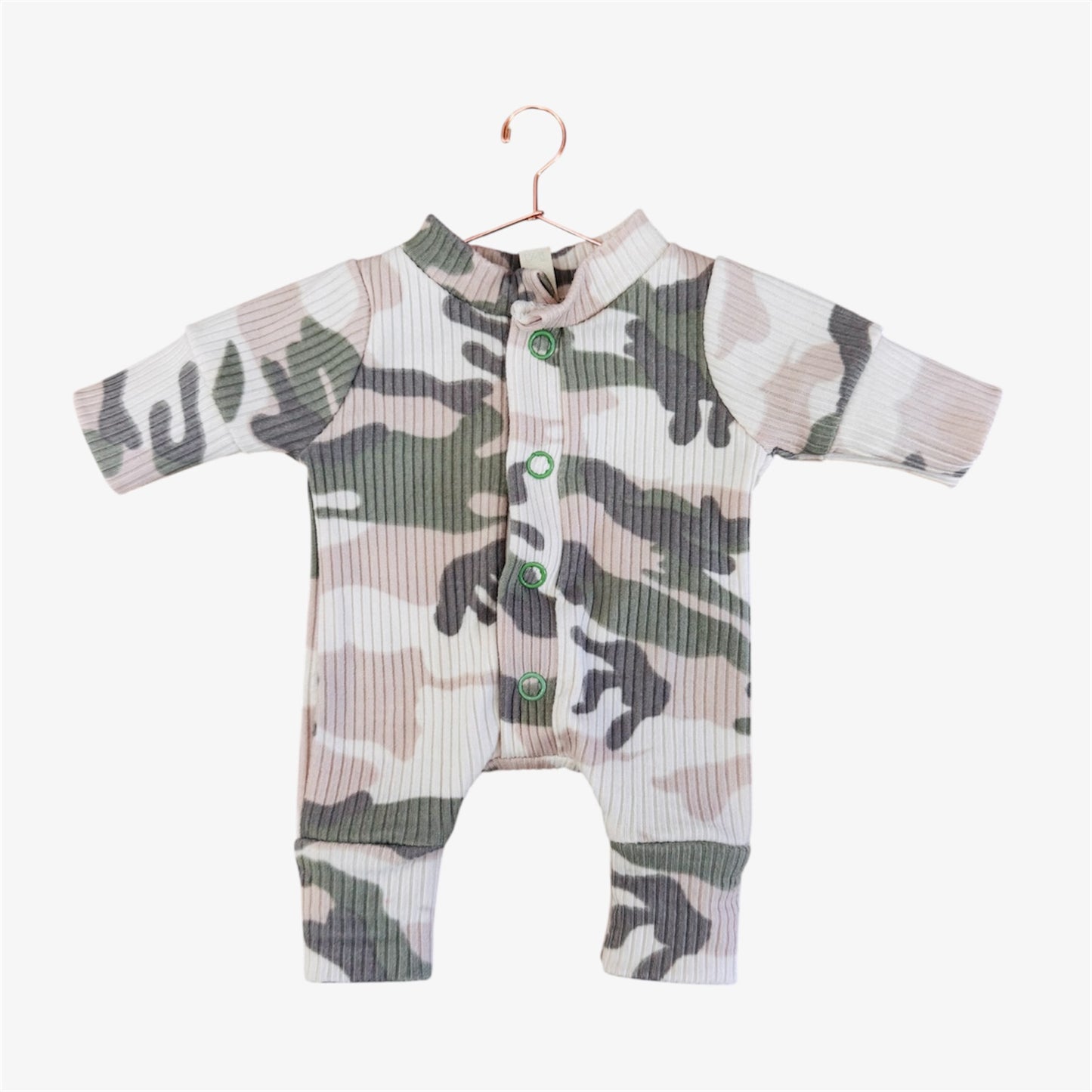 Doll—Camo Ribbed Sleeper