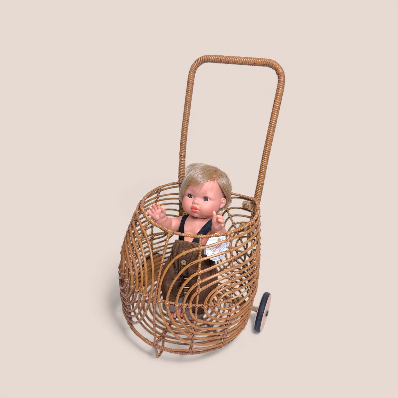 Buggy Cart- Faux Rattan Doll Furniture