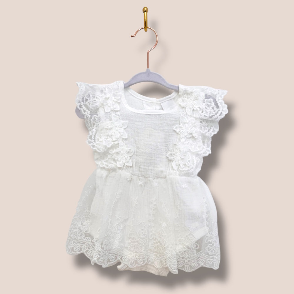 Lace Blessing Romper 0-3 months
