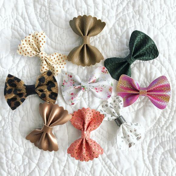 Vegan Leather Bows