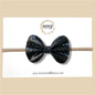 Black Disco Glitter Bow