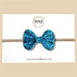 Teal Glitter Bow