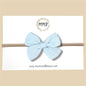 Hand-tied Gauze Bow in Sky Blue