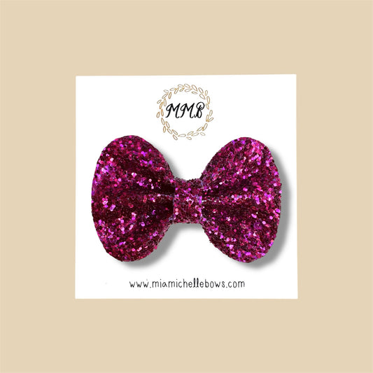 Fuchsia Glitter Bow