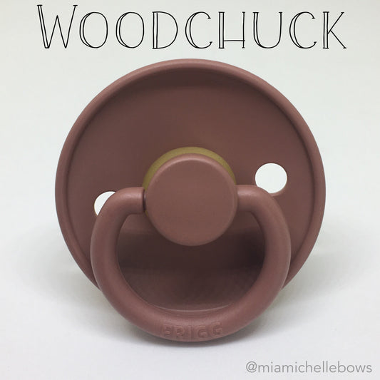 Woodchuck & Honey Gold Natural Rubber FRIGG Pacifier 2 pack