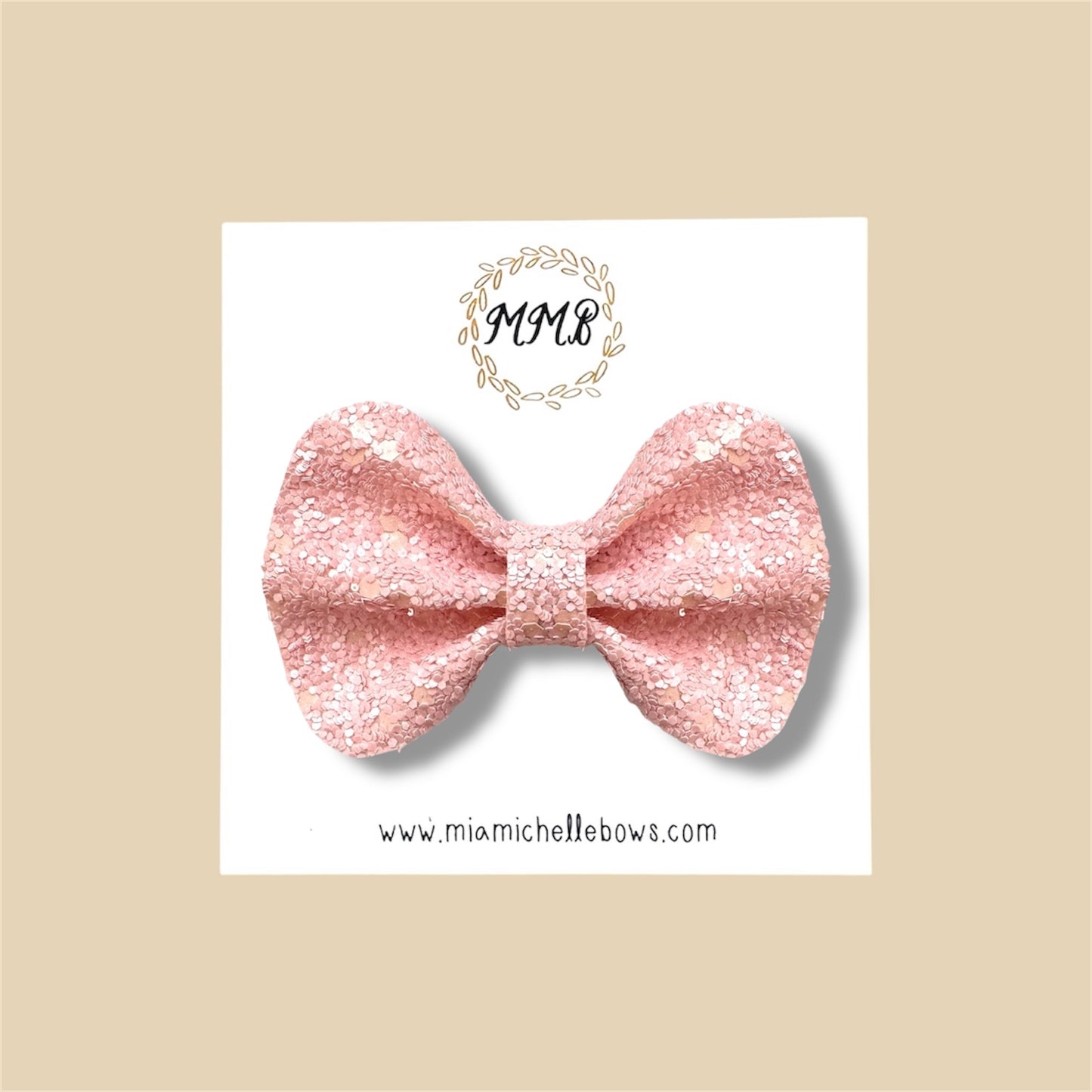 Light Pink Glitter Bow
