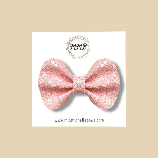 Light Pink Glitter Bow