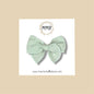 Mint Swiss Dot Fairytale Bow