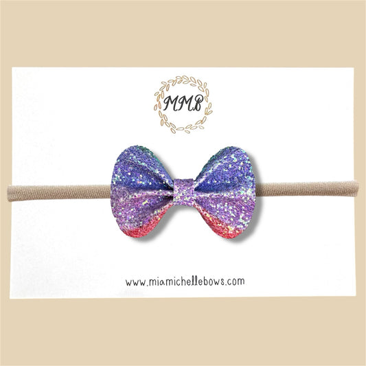 Purple Ombre Glitter Bow