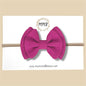 Double Layer Gauze Bow in Dark Fuchsia