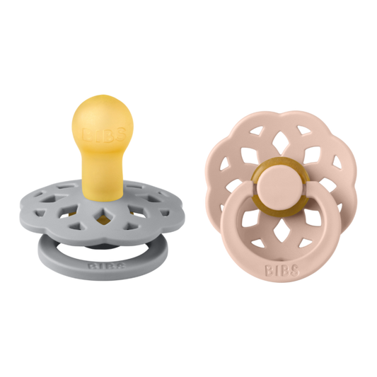 Bibs Boheme Pacifier 2 Pack- Cloud/Blush