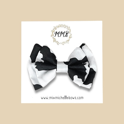 Cow Print Double Layer Bow