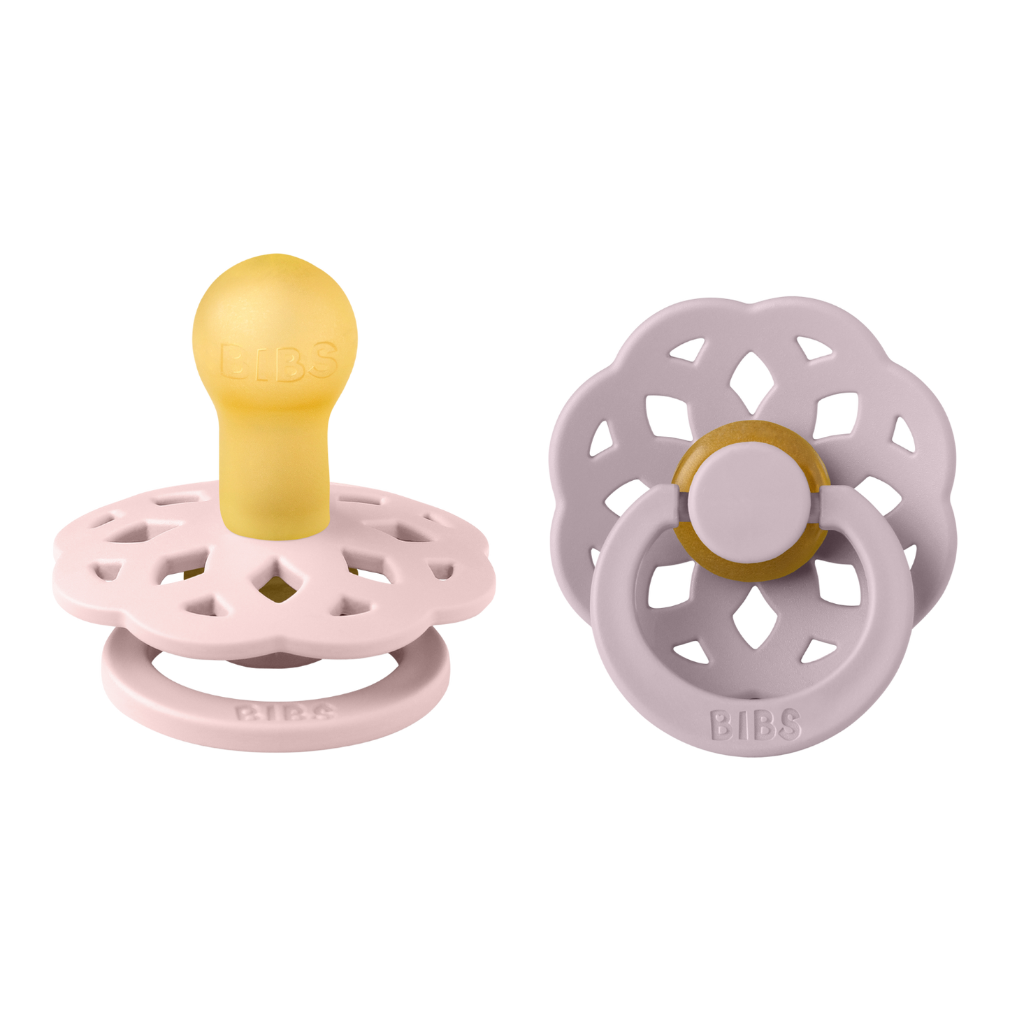 Bibs Boheme Pacifier 2 Pack- Blossom/ Dusky Lilac