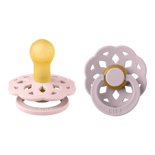 Bibs Boheme Pacifier 2 Pack- Blossom/ Dusky Lilac