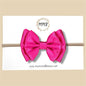 Bright Pink Satin Double Layer Bow