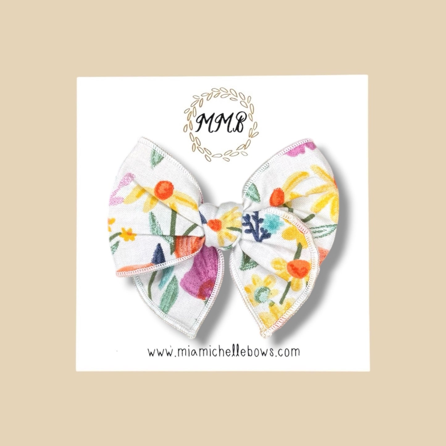 Tropical Floral Fairytale Bow