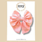 Peachy Pink Satin Luxe Bow