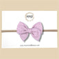 Lavender Swiss Dot Fairytale Bow
