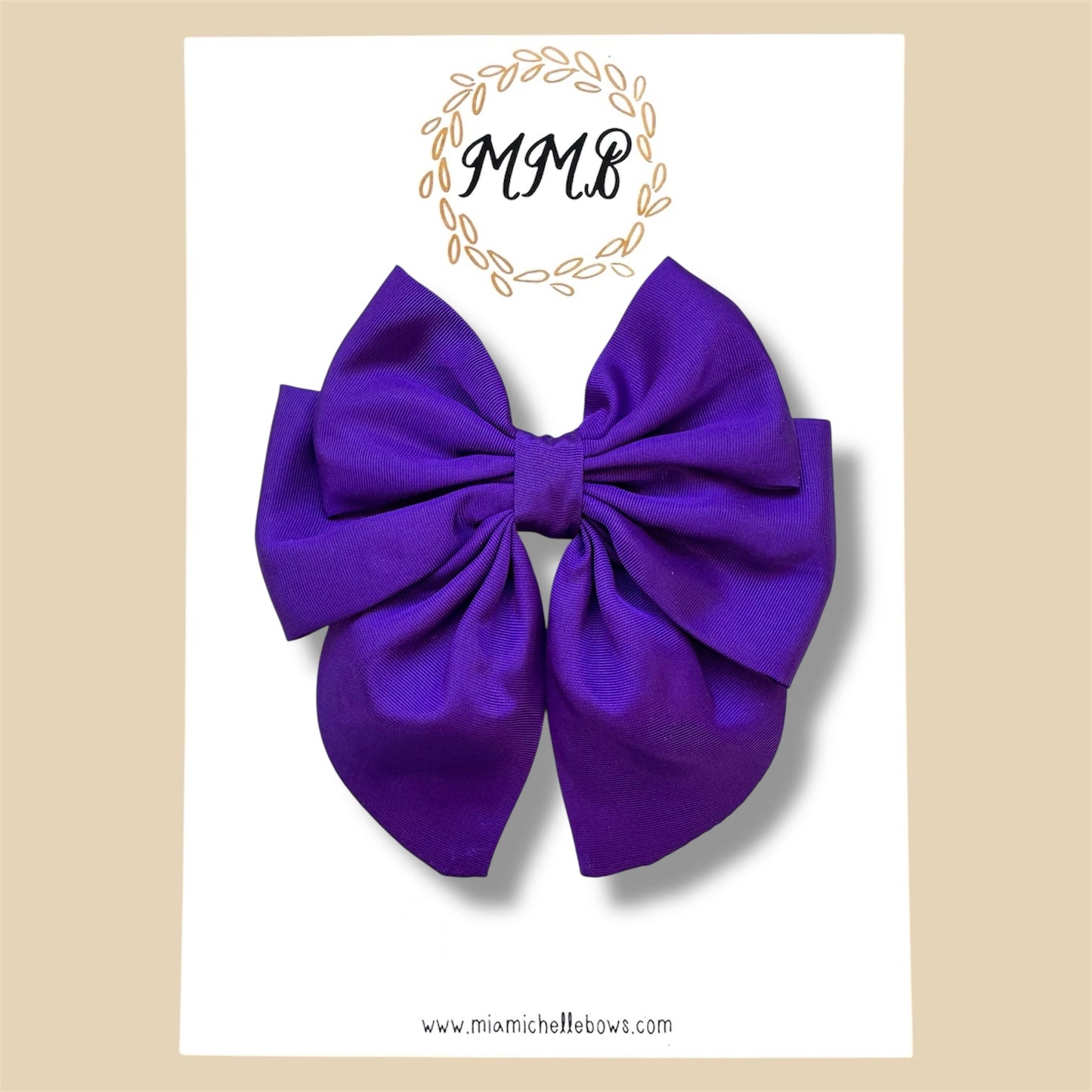 Purple Satin Luxe Bow