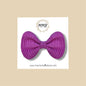 Purple Woven Genuine Leather Bow