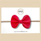 Bright Red Genuine Leather Bow