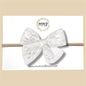 Hand-tied White Lace Bow