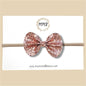 Rose Gold Embroidered Glitter Bow