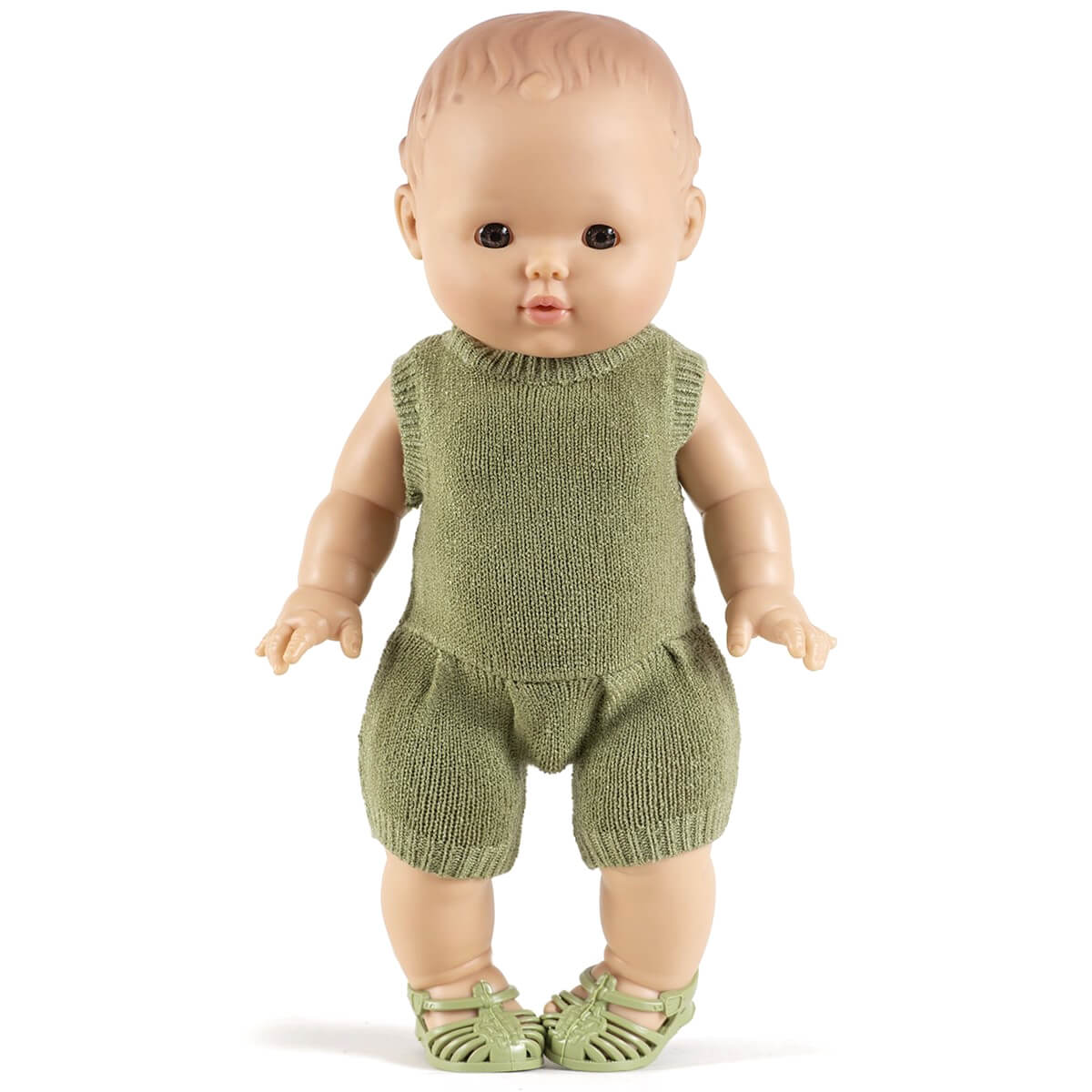 Doll—Minikane Orlando Tricot Romper in Sage
