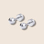 Silver ball Flat Screw Back Studs