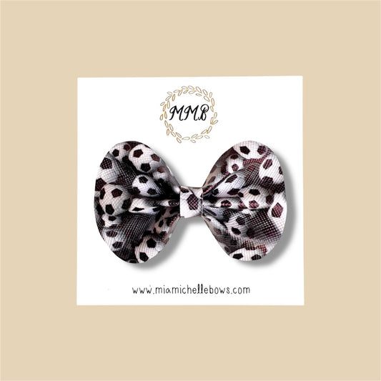 Soccer Vegan Leather Bow