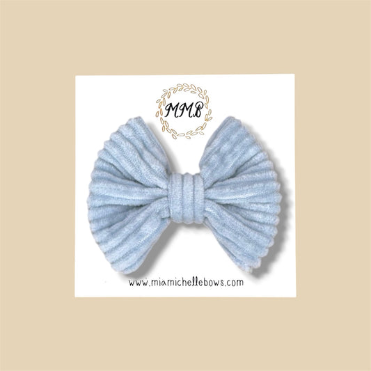 Baby Blue Corduroy Bow