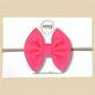 Neon Pink Quilted Big Bow