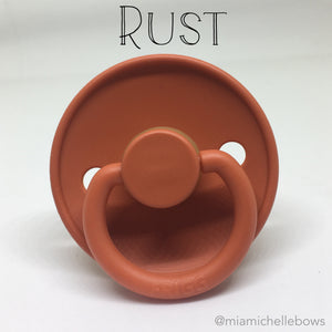 Rust Natural Rubber FRIGG Pacifier 2 pack