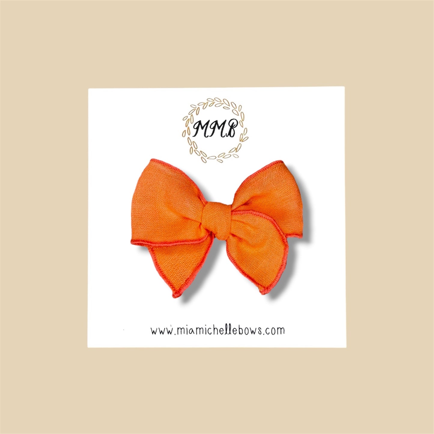 Orange Linen Fairytale Bow