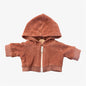 Doll—Minikane Faux Terry Zip Up Jacket in Camel