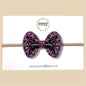 Plum Sparkle Glitter Bow