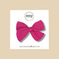 Hand-tied Gauze Bow in Magenta