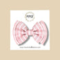 Blush & Silver Double Layer Bow