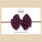 Burgundy Ribbed Sassy Bow
