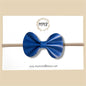 Blue Genuine Leather Bow