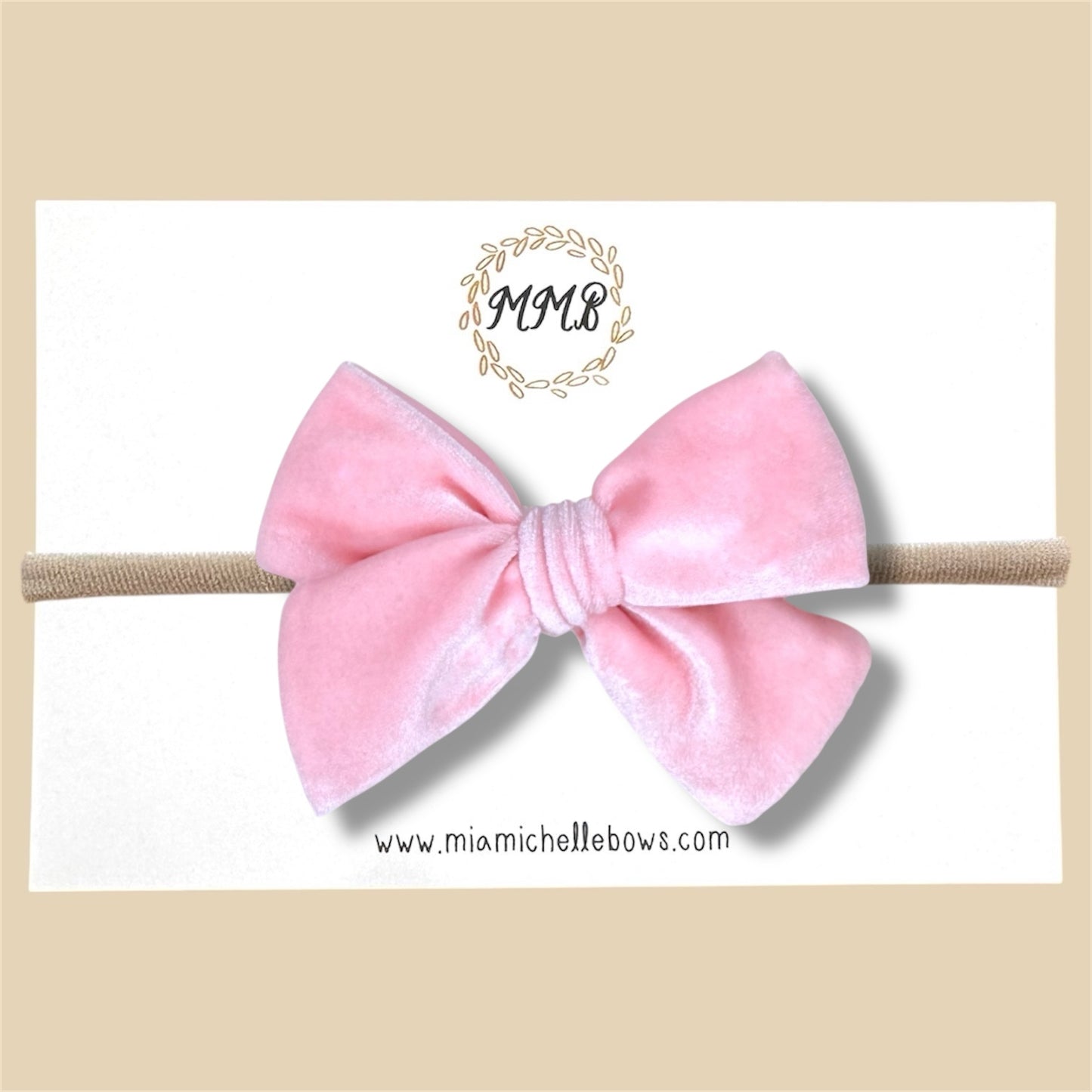 Velvet Bow in Pink