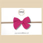 Hand-tied Gauze Bow in Magenta