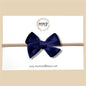 Velvet Bow in Navy