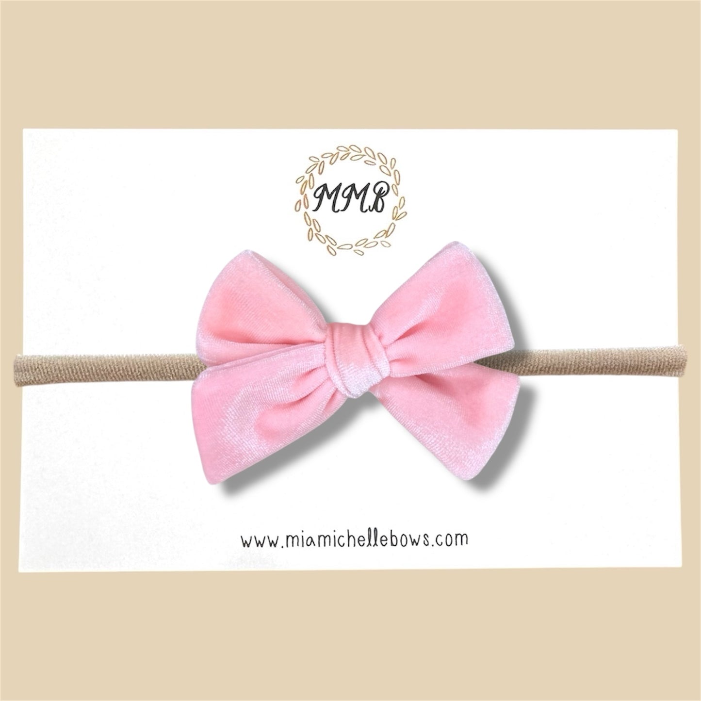 Velvet Bow in Pink