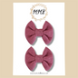 Mauve—Jersey Knit Mini Pigtail Bows