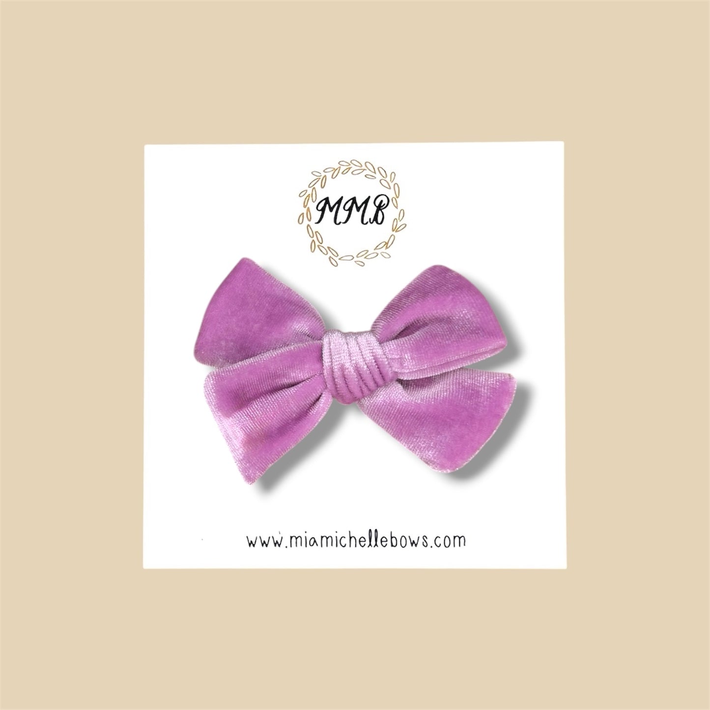 Velvet Bow in Lavender
