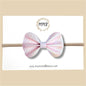 Pink Dragon Iridescent Vegan Leather Bow